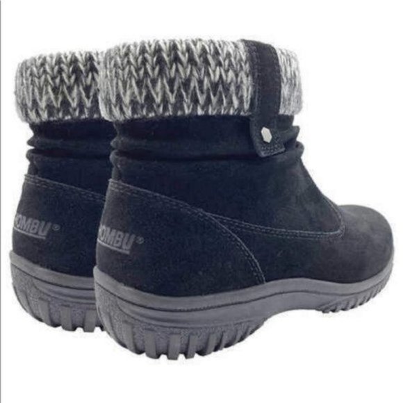 NIB KHOMBU | All Weather Laura Boots Black Suede - Picture 2 of 3